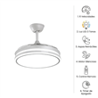 Ventilador de Techo Retráctil PHP JS8378 de 42" Blanco con Marco de Madera y 6 Velocidades